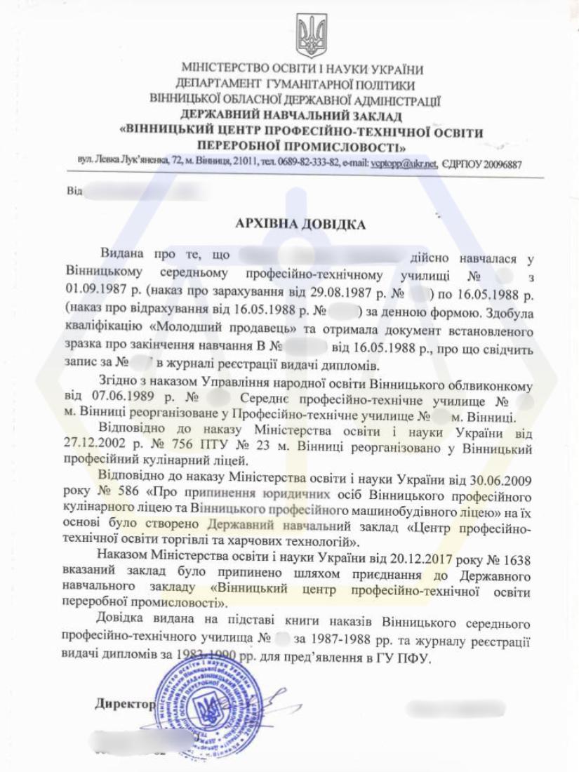 ВИТРЕБУВАЛИ АРХІВНІ ДОВІДКИ ТА ПІДТВЕРДИЛИ СТАЖ ДЛЯ ПРИЗНАЧЕННЯ ПЕНСІЇ