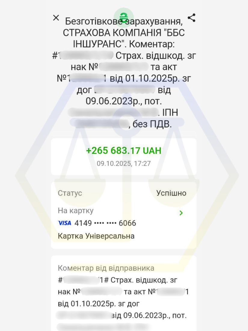 ДОМОГЛИСЯ ВИПЛАТИ 265 683,17 ГРН СТРАХОВОГО ВІДШКОДУВАННЯ ПО УШКОДЖЕННЮ ЗДОРОВ’Я ПІСЛЯ ДТП